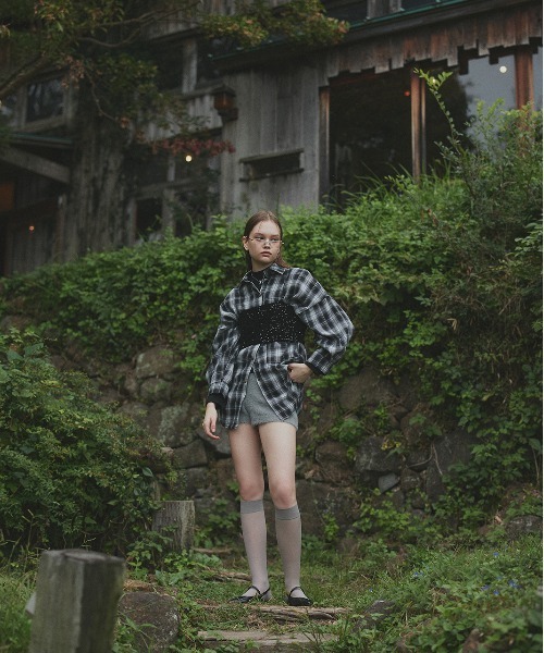 ad thie(アドティエ)の「ポケット付き オーバーサイズ チェックシャツ(シャツ/ブラウス・レディース・ブラック/ブルー/ブラウン・FREE)」の22枚目の写真