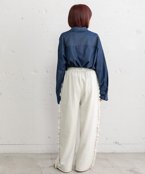 POU DOU DOU(プードゥドゥ)の「サイドフリルスウエットパンツ(その他パンツ・レディース・オートミール/グレー・M)」の15枚目の写真