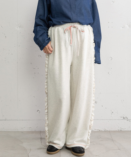 POU DOU DOU(プードゥドゥ)の「サイドフリルスウエットパンツ(その他パンツ・レディース・オートミール/グレー・M)」の17枚目の写真