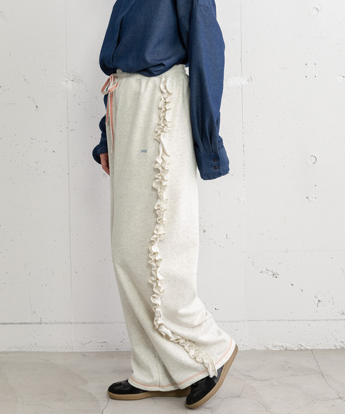 POU DOU DOU(プードゥドゥ)の「サイドフリルスウエットパンツ(その他パンツ・レディース・オートミール/グレー・M)」の18枚目の写真