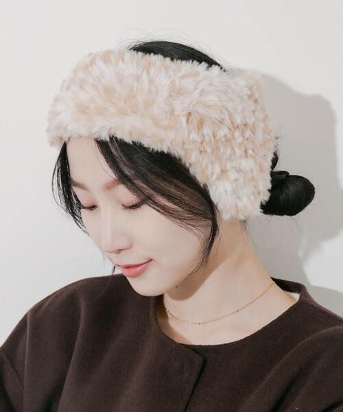 SMELLY（スメリー）の「ファーフラップヘアバンド（ヘアバンド・レディース・ベージュ系その他/グレー・-）」の18枚目の写真
