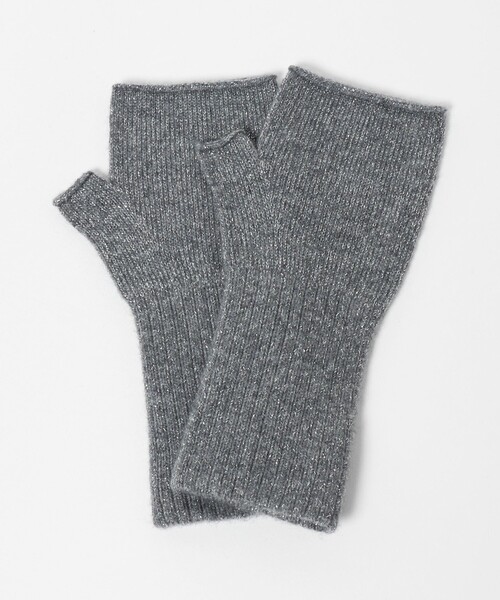 UNITED ARROWS（ユナイテッドアローズ）の「ラメニット フィンガーレスグローブ（手袋・レディース・オフホワイト/グレー系/ダークグレー・FREE）」の8枚目の写真