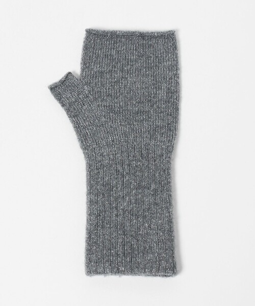 UNITED ARROWS（ユナイテッドアローズ）の「ラメニット フィンガーレスグローブ（手袋・レディース・オフホワイト/グレー系/ダークグレー・FREE）」の9枚目の写真