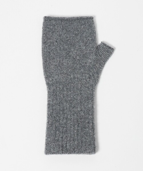 UNITED ARROWS（ユナイテッドアローズ）の「ラメニット フィンガーレスグローブ（手袋・レディース・オフホワイト/グレー系/ダークグレー・FREE）」の10枚目の写真