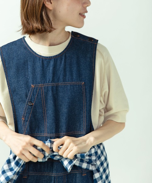 PAR ICI（パーリッシィ）の「製品染め裏毛 フリーダムスリーブ半袖カットソー（Tシャツ/カットソー・レディース・グレー/ピンク/アイボリー/ブルー・FREE）」の19枚目の写真