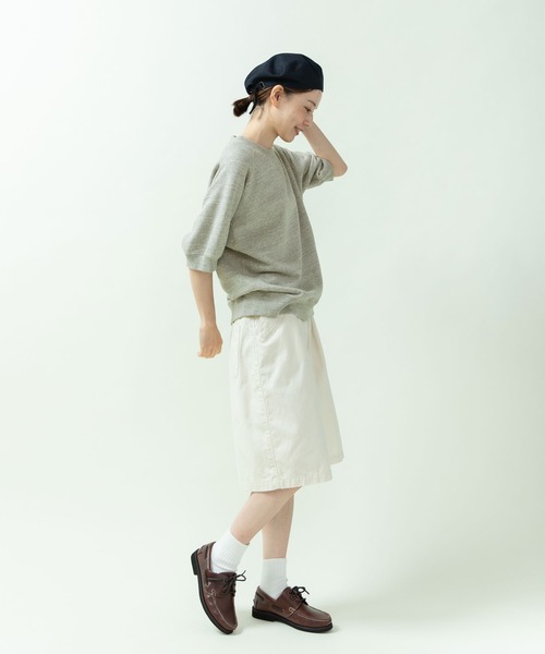 PAR ICI（パーリッシィ）の「製品染め裏毛 フリーダムスリーブ半袖カットソー（Tシャツ/カットソー・レディース・グレー/ピンク/アイボリー/ブルー・FREE）」の11枚目の写真