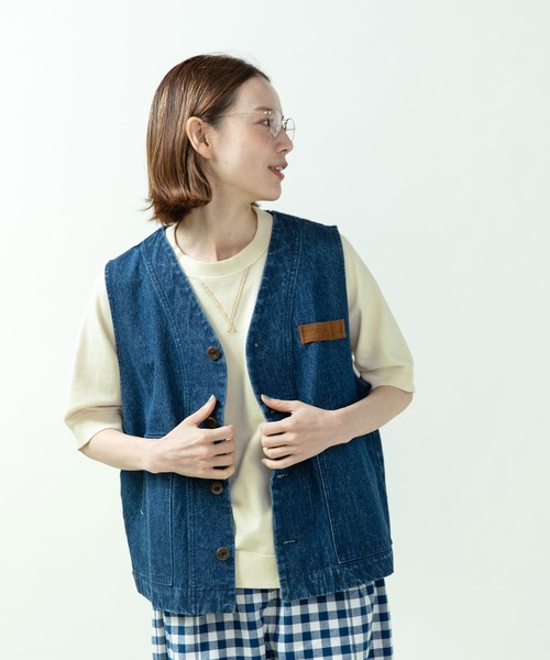 PAR ICI（パーリッシィ）の「製品染め裏毛 フリーダムスリーブ半袖カットソー（Tシャツ/カットソー・レディース・グレー/ピンク/アイボリー/ブルー・FREE）」の21枚目の写真