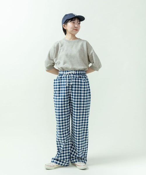 PAR ICI（パーリッシィ）の「製品染め裏毛 フリーダムスリーブ半袖カットソー（Tシャツ/カットソー・レディース・グレー/ピンク/アイボリー/ブルー・FREE）」の16枚目の写真