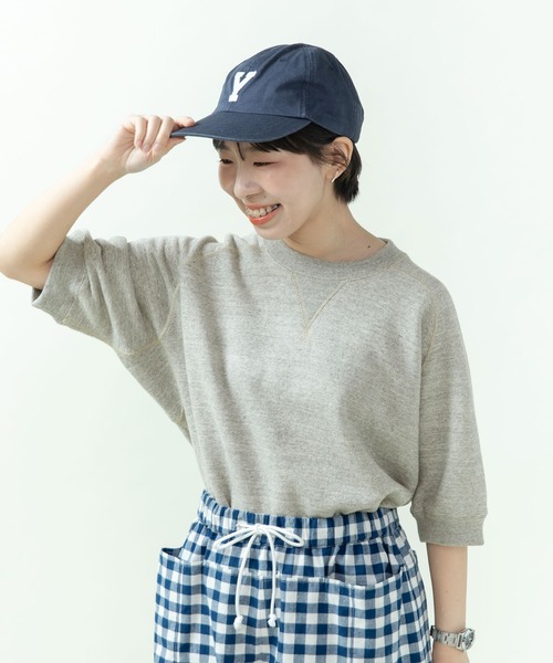 PAR ICI（パーリッシィ）の「製品染め裏毛 フリーダムスリーブ半袖カットソー（Tシャツ/カットソー・レディース・グレー/ピンク/アイボリー/ブルー・FREE）」の12枚目の写真