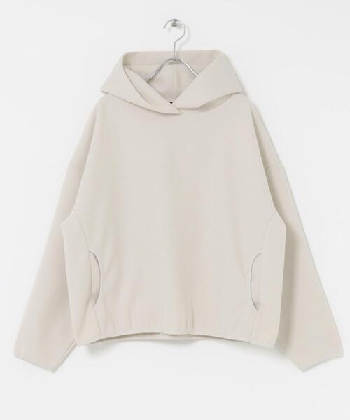 EKAL（エカル）の「ウォームドジャージフーディー（その他トップス・レディース・ブラウン/アイボリー/ブラック・ONE）」の11枚目の写真
