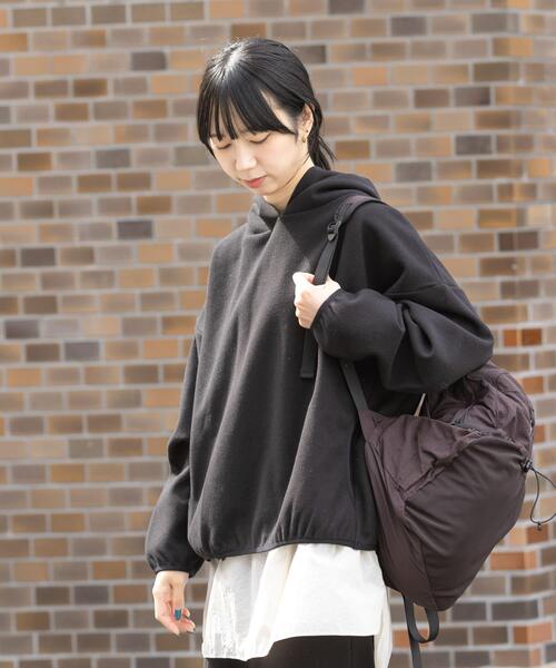 EKAL（エカル）の「ウォームドジャージフーディー（その他トップス・レディース・ブラウン/アイボリー/ブラック・ONE）」の16枚目の写真