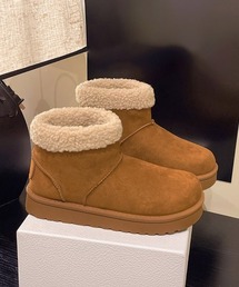 Miniministore（ミニミニストア）の「ムートンブーツ 厚底無地 ショートブーツ（ブーツ）」