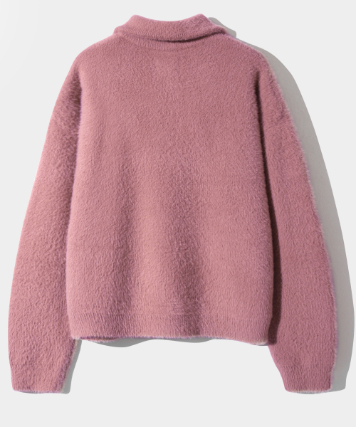 DIMITRI BLACK（ディミトリブラック）の「エッセンシャルヘアリー ハーフジップニット_ピンク（ニット/セーター・レディース・その他・LARGE/X-LARGE/SMALL/MEDIUM）」の3枚目の写真