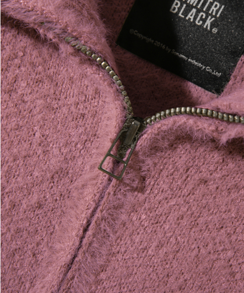 DIMITRI BLACK（ディミトリブラック）の「エッセンシャルヘアリー ハーフジップニット_ピンク（ニット/セーター・レディース・その他・LARGE/X-LARGE/SMALL/MEDIUM）」の6枚目の写真