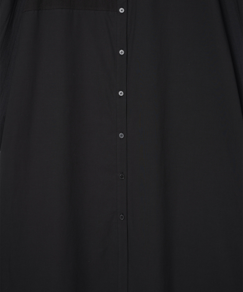 MILLO WOMEN（ミロウーマン）の「レイヤーコットンロングシャツ[ブラック]（シャツ/ブラウス・レディース・その他・MEDIUM/SMALL）」の6枚目の写真