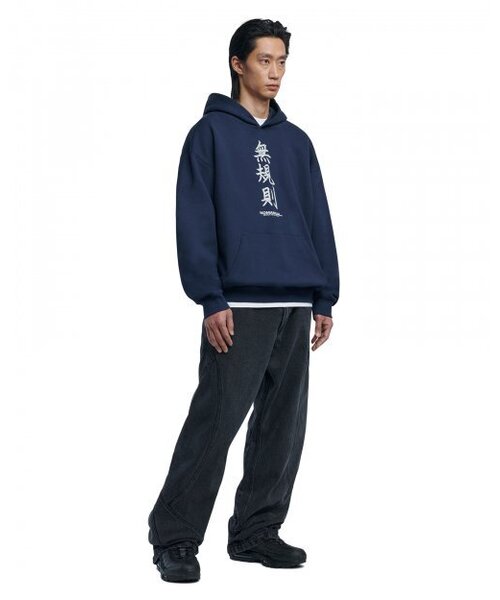 NOMANUAL(NOMANUAL)の「N.R HOODIE - DARK NAVY(パーカー・レディース・その他・SMALL/MEDIUM)」の3枚目の写真