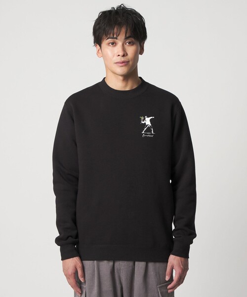 A DAY IN THE LIFE UNITED ARROWS(アデイインザライフユナイテッドアローズ)の「<BRANDALISED × A DAY IN THE LIFE >バンクシー ワンポイント スウェット(スウェット・メンズ・グレー系/ブラック・L/M)」の6枚目の写真