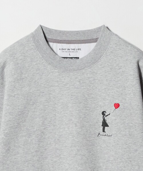 A DAY IN THE LIFE UNITED ARROWS(アデイインザライフユナイテッドアローズ)の「<BRANDALISED × A DAY IN THE LIFE >バンクシー ワンポイント スウェット(スウェット・メンズ・グレー系/ブラック・L/M)」の10枚目の写真