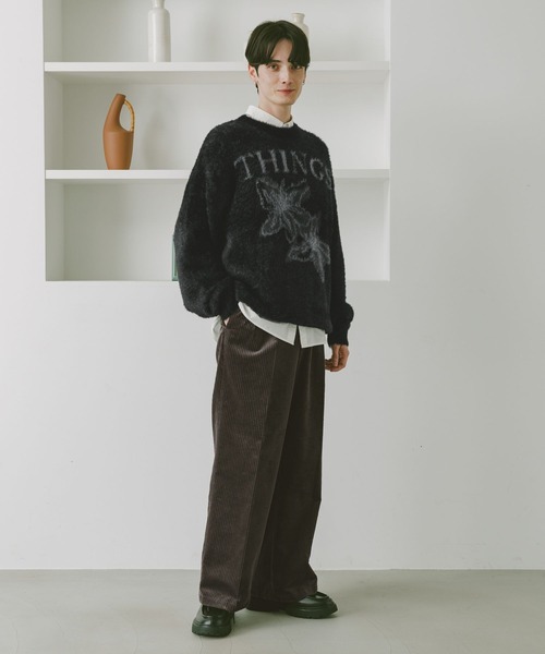 RAGEBLUE（レイジブルー）の「メランジフラワーニット（ニット/セーター・メンズ・ブラック/ネイビー/ブラウン・LARGE/MEDIUM）」の5枚目の写真