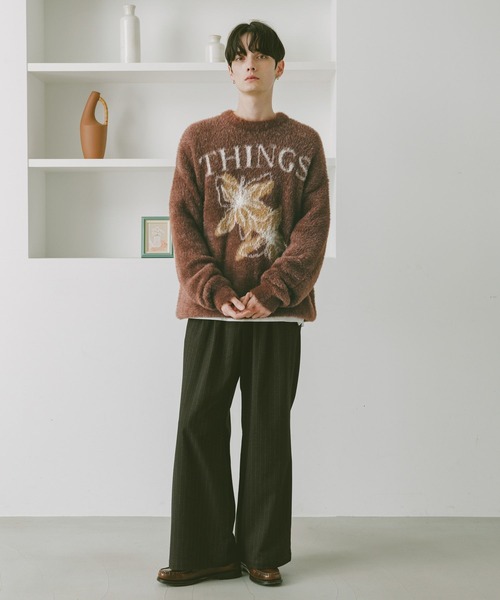 RAGEBLUE（レイジブルー）の「メランジフラワーニット（ニット/セーター・メンズ・ブラック/ネイビー/ブラウン・LARGE/MEDIUM）」の11枚目の写真