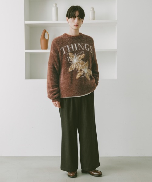 RAGEBLUE（レイジブルー）の「メランジフラワーニット（ニット/セーター・メンズ・ブラック/ネイビー/ブラウン・LARGE/MEDIUM）」の12枚目の写真