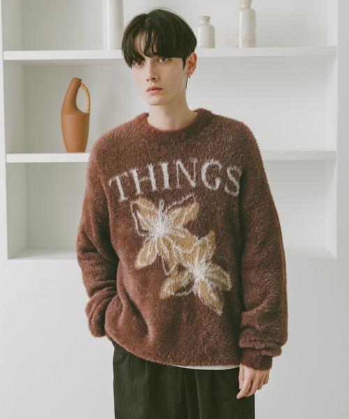 RAGEBLUE（レイジブルー）の「メランジフラワーニット（ニット/セーター・メンズ・ブラック/ネイビー/ブラウン・LARGE/MEDIUM）」の14枚目の写真