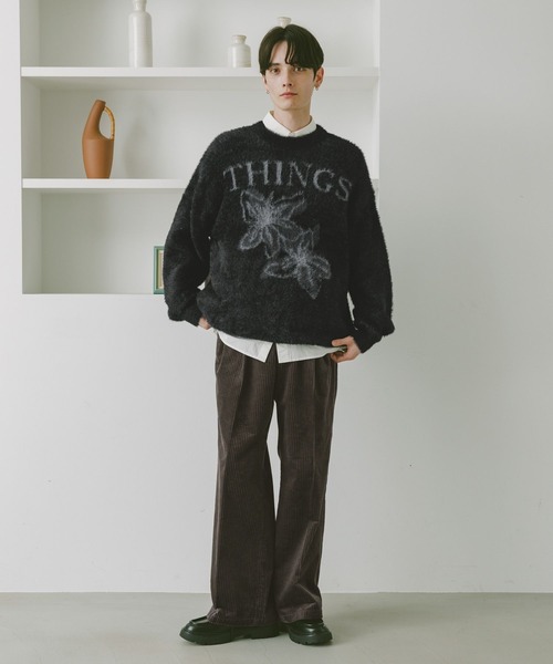 RAGEBLUE（レイジブルー）の「メランジフラワーニット（ニット/セーター・メンズ・ブラック/ネイビー/ブラウン・LARGE/MEDIUM）」の4枚目の写真