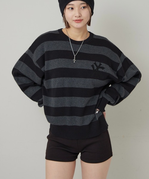 WHO'S WHO gallery(フーズフーギャラリー)の「KOOKYN KYジャガードボーダーニット(ニット/セーター・メンズ・ブラック/レッド/ネイビー/チャコールグレー・MEDIUM)」の6枚目の写真