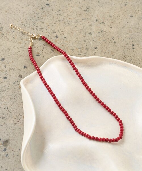 DISCOAT（ディスコート）の「【amulle by DISCOAT】カラービーズネックレス（ネックレス・レディース・レッド/アイボリー/ブラック・FREE）」の13枚目の写真