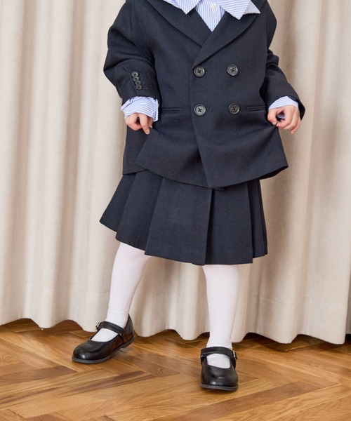 LOWRYS FARM(ローリーズファーム)の「メランジツイルスカート 593777(スカート・キッズ・ネイビー/グレー・110cm/120cm/130cm/140cm/150cm)」の1枚目の写真