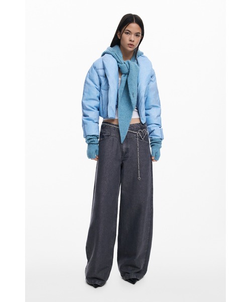 Desigual(デシグアル)の「キルティング クロップドジャケット(ダウンジャケット/コート・レディース・ブルー・S/M/L/XL)」の4枚目の写真