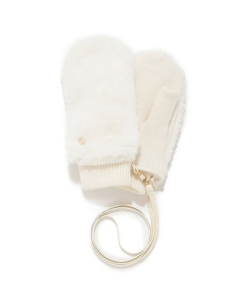 LILY BROWN（リリーブラウン）の「【LILY BROWN×MARY QUANT】ストラップ付きファーミトン（手袋・レディース・ベージュ/オフホワイト・F）」の13枚目の写真