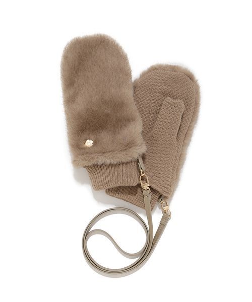 LILY BROWN×MARY QUANT】ストラップ付きファーミトン（手袋）｜LILY