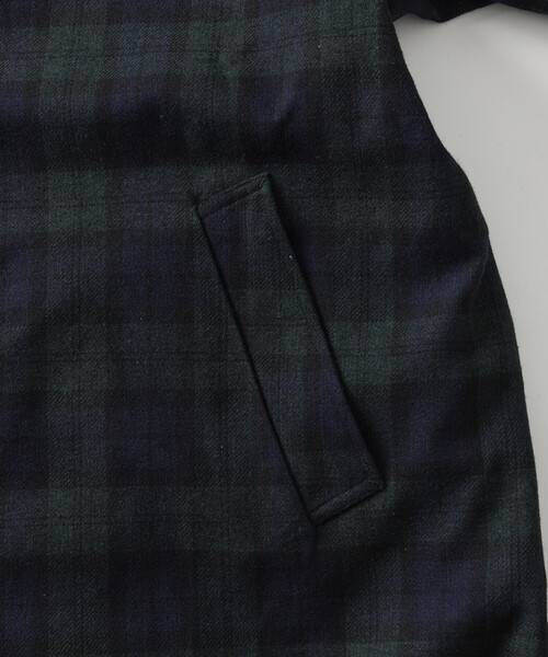 FREAK'S STORE（フリークスストア）の「リバーシブル ウール混 フランネル チェック バルマカーン コート / Reversible Balmacaan Coat（ステンカラーコート・メンズ・ベージュ/ブラック・MEDIUM/LARGE）」の18枚目の写真