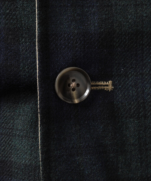 FREAK'S STORE（フリークスストア）の「リバーシブル ウール混 フランネル チェック バルマカーン コート / Reversible Balmacaan Coat（ステンカラーコート・メンズ・ベージュ/ブラック・MEDIUM/LARGE）」の19枚目の写真