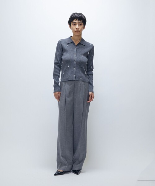 1er Arrondissement(プルミエアロンディスモン)の「フラワービジューニットシャツ(ニット/セーター・レディース・グレー系その他7・FREE)」の5枚目の写真