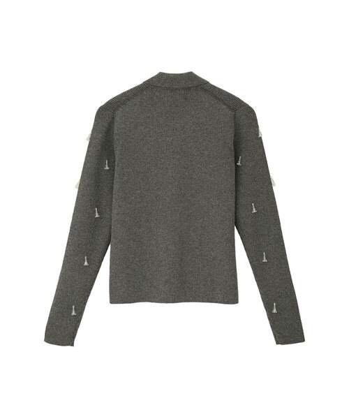 1er Arrondissement(プルミエアロンディスモン)の「フラワービジューニットシャツ(ニット/セーター・レディース・グレー系その他7・FREE)」の9枚目の写真