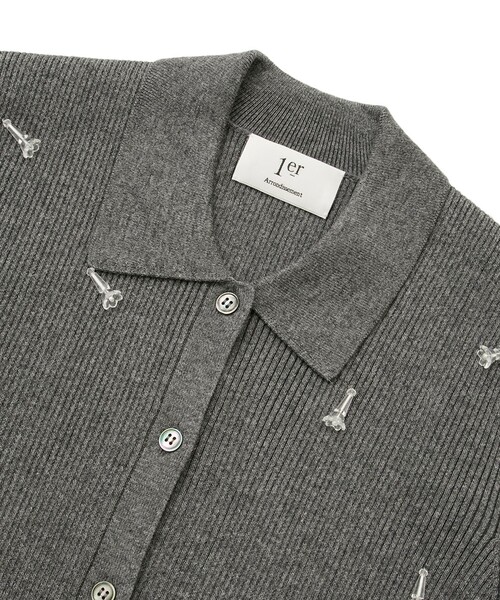1er Arrondissement(プルミエアロンディスモン)の「フラワービジューニットシャツ(ニット/セーター・レディース・グレー系その他7・FREE)」の10枚目の写真
