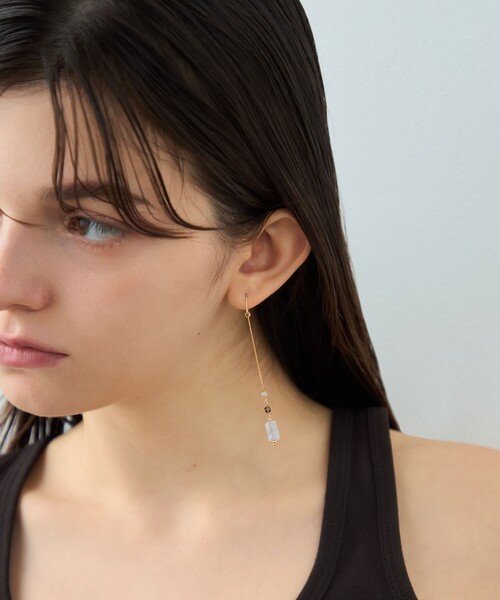 ete（エテ）の「ナチュラルストーン チューブカット ピアス（ピアス（両耳用）・レディース・A/C/B・FREE）」の20枚目の写真