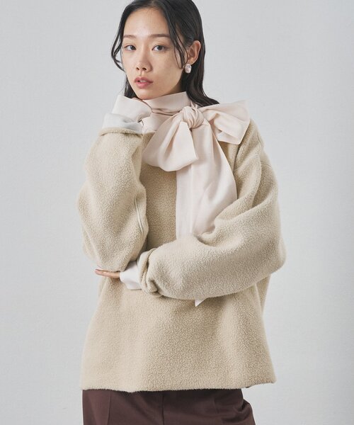 Whim Gazette（ウィムガゼット）の「ピグメントスウェットプルオーバー（スウェット・レディース・サックスブルー/グレイッシュベージュ/レッド/ブラウン・FREE）」の9枚目の写真