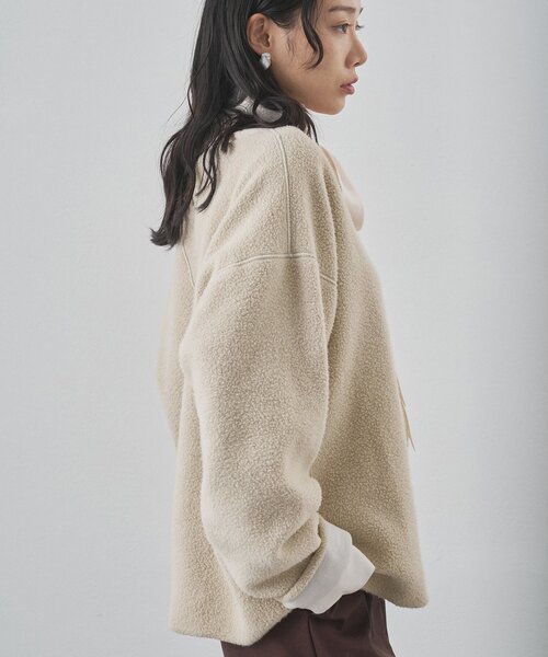 Whim Gazette（ウィムガゼット）の「ピグメントスウェットプルオーバー（スウェット・レディース・サックスブルー/グレイッシュベージュ/レッド/ブラウン・FREE）」の14枚目の写真