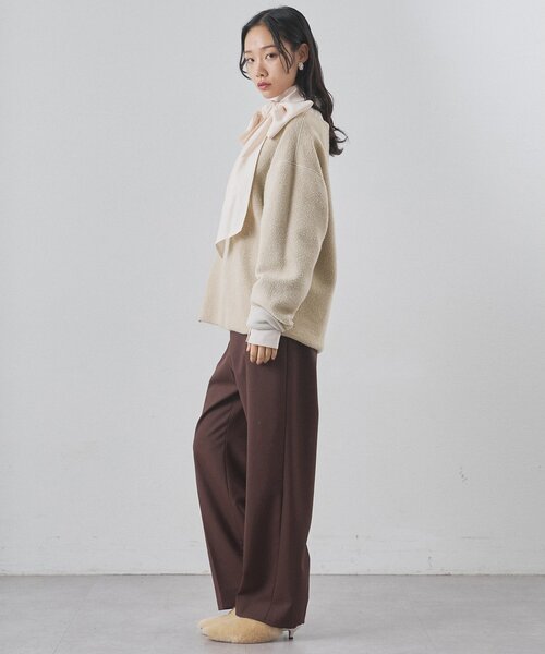 Whim Gazette（ウィムガゼット）の「ピグメントスウェットプルオーバー（スウェット・レディース・サックスブルー/グレイッシュベージュ/レッド/ブラウン・FREE）」の11枚目の写真