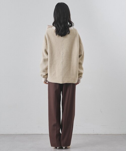 Whim Gazette（ウィムガゼット）の「ピグメントスウェットプルオーバー（スウェット・レディース・サックスブルー/グレイッシュベージュ/レッド/ブラウン・FREE）」の12枚目の写真