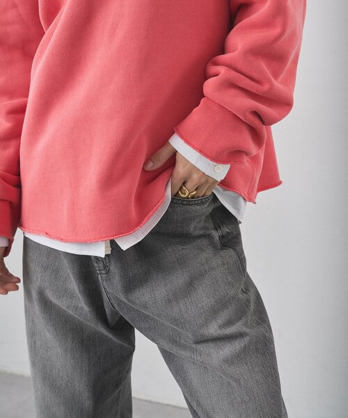 Whim Gazette（ウィムガゼット）の「ピグメントスウェットプルオーバー（スウェット・レディース・サックスブルー/グレイッシュベージュ/レッド/ブラウン・FREE）」の20枚目の写真