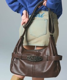 X-girl | OVAL LOGO CLASP FAUX LEATHER SHOULDER BAG(ショルダーバッグ)