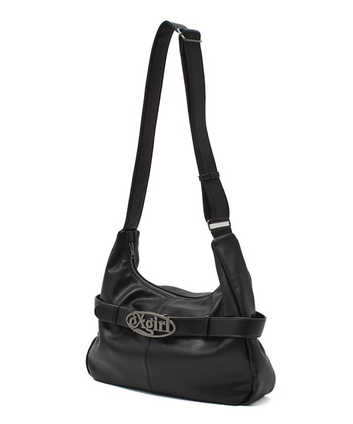 OVAL LOGO CLASP FAUX LEATHER SHOULDER BAG（ショルダーバッグ）｜X