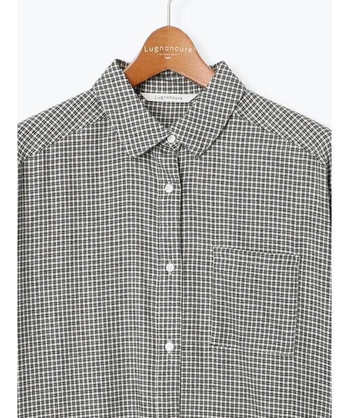 Lugnoncure（ルノンキュール）の「アソート起毛シャツワンピース（ワンピース・レディース・ネイビー/マスタード/オフホワイト/ブラック・F）」の14枚目の写真