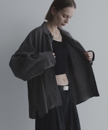 remer(�����[��)�̃��[�Y�x�[�V�b�N�V���c - �p�E�_���[���[���� / loose basic shirt�spowdery rayon�t(�V���c/�u���E�X)