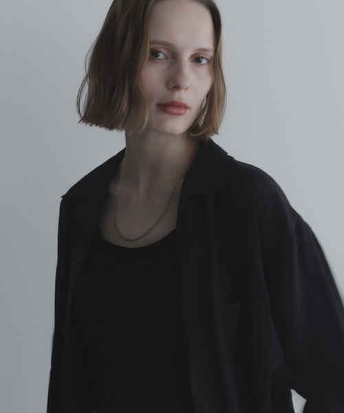 remer（リメール）の「ルーズベーシックシャツ - パウダリーレーヨン / loose basic shirt《powdery rayon》（シャツ/ブラウス・メンズ・ライトグレー/ブラウン/ブラック/カーキ・X-SMALL/SMALL/MEDIUM/LARGE）」の13枚目の写真