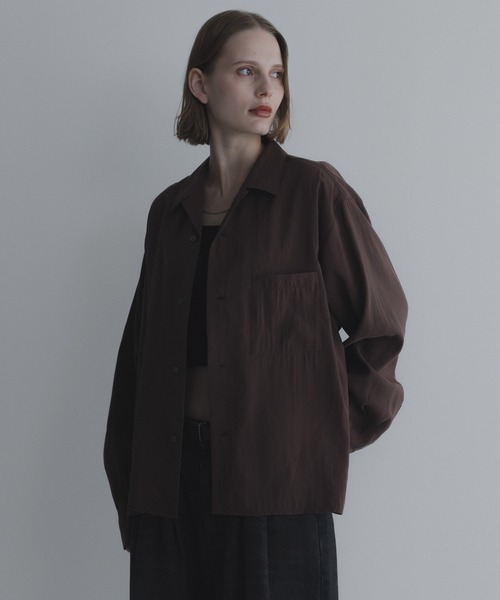 remer（リメール）の「ルーズベーシックシャツ - パウダリーレーヨン / loose basic shirt《powdery rayon》（シャツ/ブラウス・メンズ・ライトグレー/ブラウン/ブラック/カーキ・X-SMALL/SMALL/MEDIUM/LARGE）」の20枚目の写真